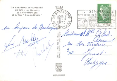 Saint-Malo — Os Muros e a Torre "Quic-en-Grogne" — Edições d'arte Jos d'Art Déposé — Verso