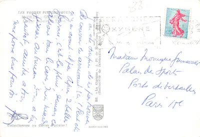 Widok jeziora z Vosgów — wydawca IRIS — N° 88.196.135 — Rewers