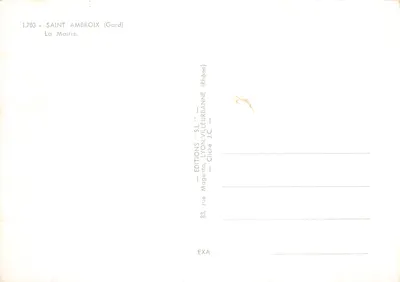 Urząd miasta Saint-Ambroix — wydawca EDITIONS "S.L." — n° 1.703 — Rewers
