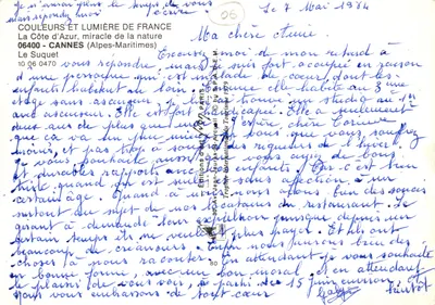 Wieża kościoła w Cannes — wydawca Wydawnictwo Jean-Jaurès Turystyki — Rewers