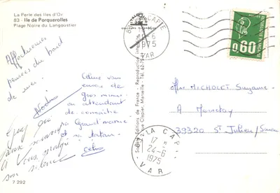 Wyspa Porquerolles — Czerń Langoustier — Éditions de France, Clapier — Rewers