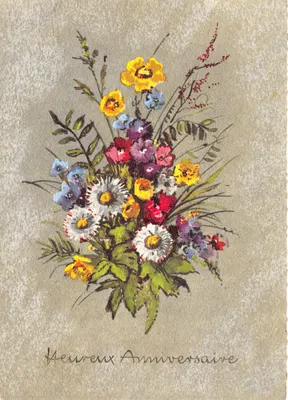Arranjo de flores coloridas — ilustração — editor Laco Aquarell, n° 511