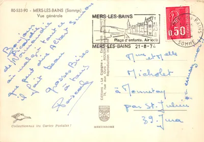 Mers-les-Bains — Vista geral — Edições « La Cigogne » — Verso