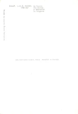 A Fonte — tela de J.-A.-D. Ingres — editor LES ÉDITIONS NOMIS, PARIS — Verso