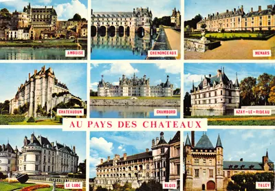 Au pays des châteaux — collage de châteaux du Val de Loire — Éditions LECONTE
