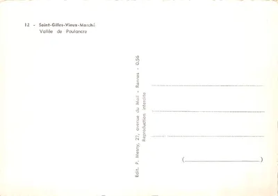 Wąwoz Poulancré — widok panoramiczny z zatoczką — wydawca Loïc — Rewers