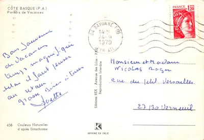 Baskische Kust — Uitzicht onder de hemel van de Baskische Kust — Éditions REX — Achterkant