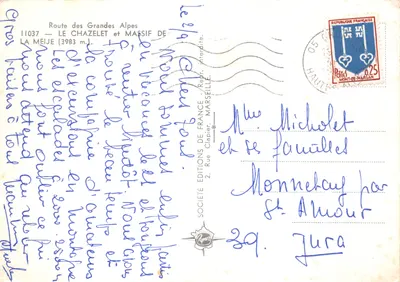 Le Chazelet — Massif da Meije (3983 m.) — Éditions de France, Marselha — Verso