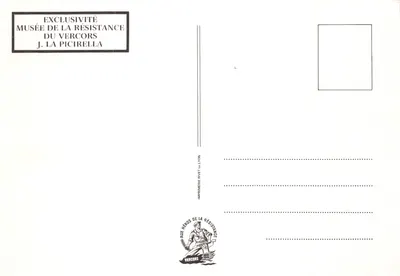 Museum van de Wijding van het Vercors — muurschildering en ingang — éditeur J. La Picirella — Achterkant