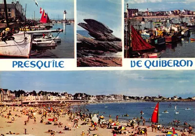 Presqu'île de Quiberon — vista panorâmica da praia e do porto — Editora: IRIS JOS