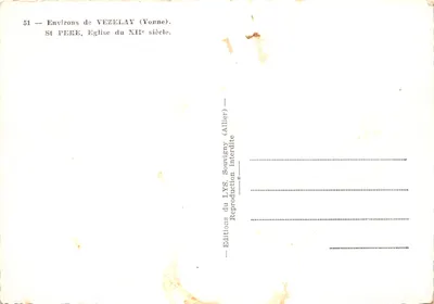 Saint-Père — Katedra z XII wieku — Wydawnictwo du LYS, Souvigny (Allier) — Rewers