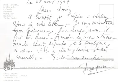 Lourdes — Zamek na wzgórzu — Wydawnictwo A. DOUCET — Rewers