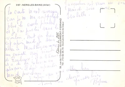 Neris-les-Bains — Estação Termal — Editora Éditions du LYS — Verso