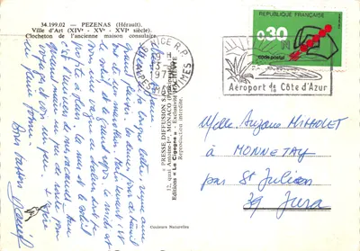 Pézenas — Dzwoniec starego domu konsularnego — Wydawnictwo «La Cigogne» — Rewers