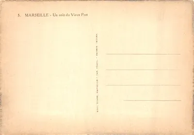 Marseille — Een hoekje van het Oude Haven — uitgever Ryner — Achterkant