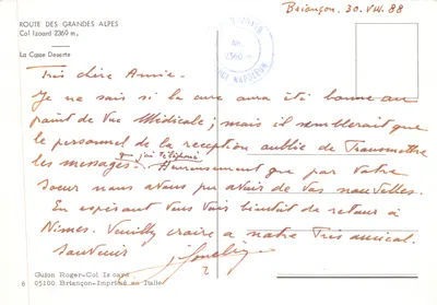 Col Izoard — A Casse Deserta — Guilon-Col Izoard Impresso na Itália — Verso
