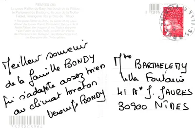 Rennes — Capitale de la Bretagne — Éditions D. Le Duff — Verso