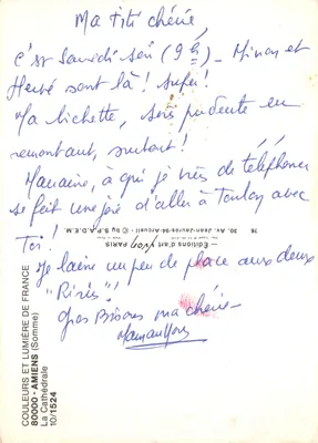 Katedra w Amiens — widok z jeziora z odbiciami — Wydawnictwo Sztuki / V. Bon — Rewers
