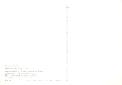 Costado de Altar — Arrestation et Déposition de Jésus — LA POLIGRAFIA S.A. - BARCELONA, 54 - BAMES — Verso
