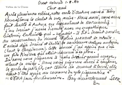 Vale da Clarée — paisagem alpina com riacho e montanhas nevadas — editor Cliché e realização Éditions Aden — Verso