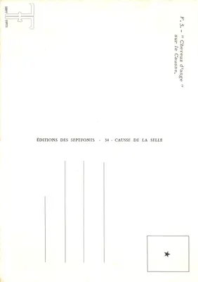 Polana z trawami z piórami — roślina z białymi kłosami — ÉDITIONS DES SEPTFONTS, n° F.5 — Rewers