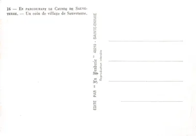 Sauveterre — fragment wioski — rysunek Émile Luce — Rewers