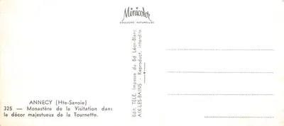 Annecy (Haute-Savoie) — Mosteiro da Visitação no cenário majestoso da Tournette — Minicolor — Verso