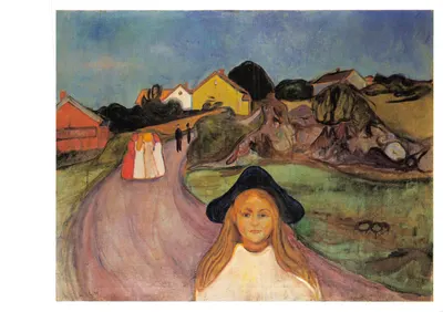 Rua em Asgardstrand — pintura de Edvard Munch — editor Verlag Kunstmuseum Basel, n° 674