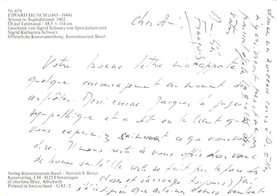 Rua em Asgardstrand — pintura de Edvard Munch — editor Verlag Kunstmuseum Basel, n° 674 — Verso