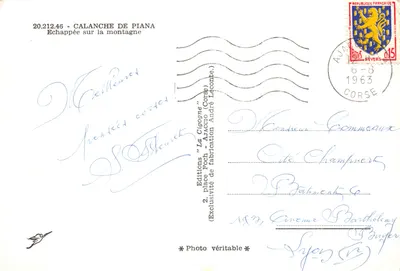 La Cigoare — Calanche de Piana — Editions La Cigoare — Reverso