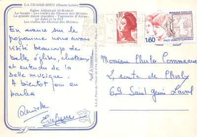 La Chaise-Dieu — Igreja Abbatial Saint-Robert — Edições La Cigogne — Verso