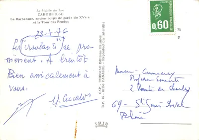 La Barbacane et la Tour des Pendus — ancien corps de garde du XVème siècle — éditeur CAP - THEOJAC Éditions Réunies — Verso