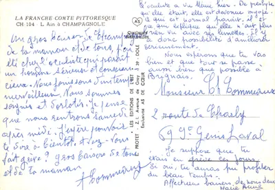 La Franche-Comté pittoresque — Le barrage de l'Ain à Champagnole — Éditions Protet, CH-104 — Verso