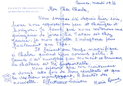 Cannes — Stary Port przy wschodzie słońca — Wydawnictwo Eric Le Bouliller — Rewers