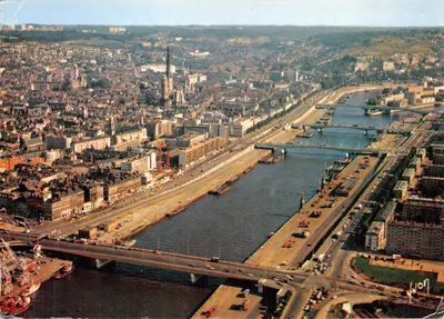 Rouen — vista geral dos cais — Edições de Arte Arcueil