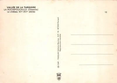 Vale da Tardoire — O castelo de La Rochefoucauld — Editor IRIS — Verso