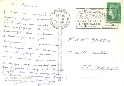 Les Calanques — widok ścieżki Vau i jej igły — Wydawnictwo TARDY - 499 — Rewers