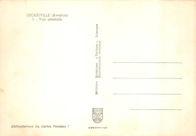 Decazeville (Aveyron) — vue générale — Éditions Diplôme — Verso