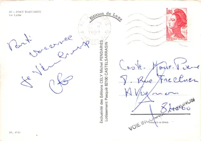 Le Lydia — navire de croisière — Éditions CELY n° 4161 — Verso