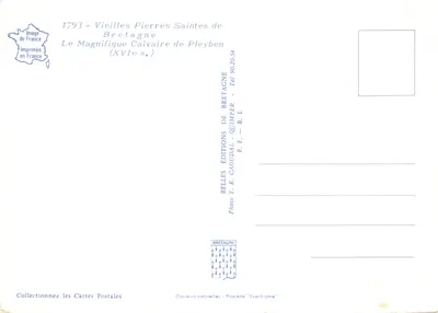 Calvaire de Pleyben — monument escultado em pedra — Edições Y.R. Caoudal, n° 90.20.54 — Verso