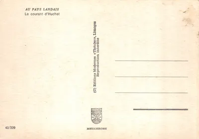 Le courant d'Huchet — Pays Landais — wydawca IRIS — Rewers