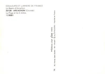 Arcachon — De strand en de 2 kades — Éditions d'art Yvon — Achterkant