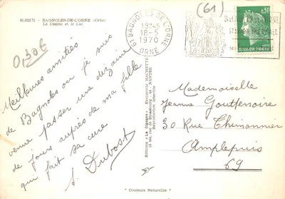 A Garça — Lago de Bagnolles-de-l'Orne — Edições 'La Cigogne' — Verso