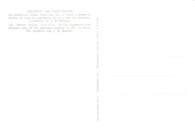 Galeria dos Espelhos — Castelo de Versalhes — Éditions ÉPIC, Paris — Verso