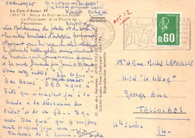 La Baule — vue aérienne du port et de la plage — S.E.C. Studio Chaloyard — Verso