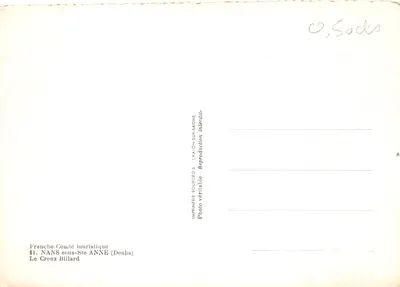 Jaskinia — widok wewnętrzny — Imprimerie Bourgeois, Chalon-sur-Saône — Rewers