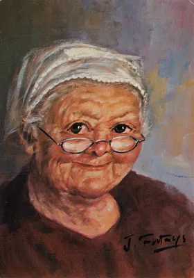 Retrato da Vovó Victorine — pintura a óleo — editor ThéoJAC Éditions Réunies