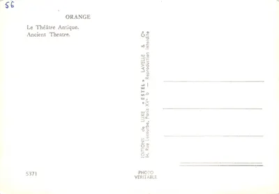 Orange — Teatro Antigo — Edições Estel — Verso