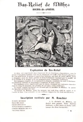 Bourg-St-Andéol — Bas-relief do Deus Mithra — Impressor Combier