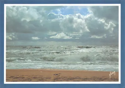 Crepúsculo — praia e ondas — Edições d'art Yvon